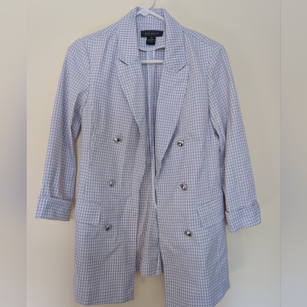 Women's Checkered Blazer